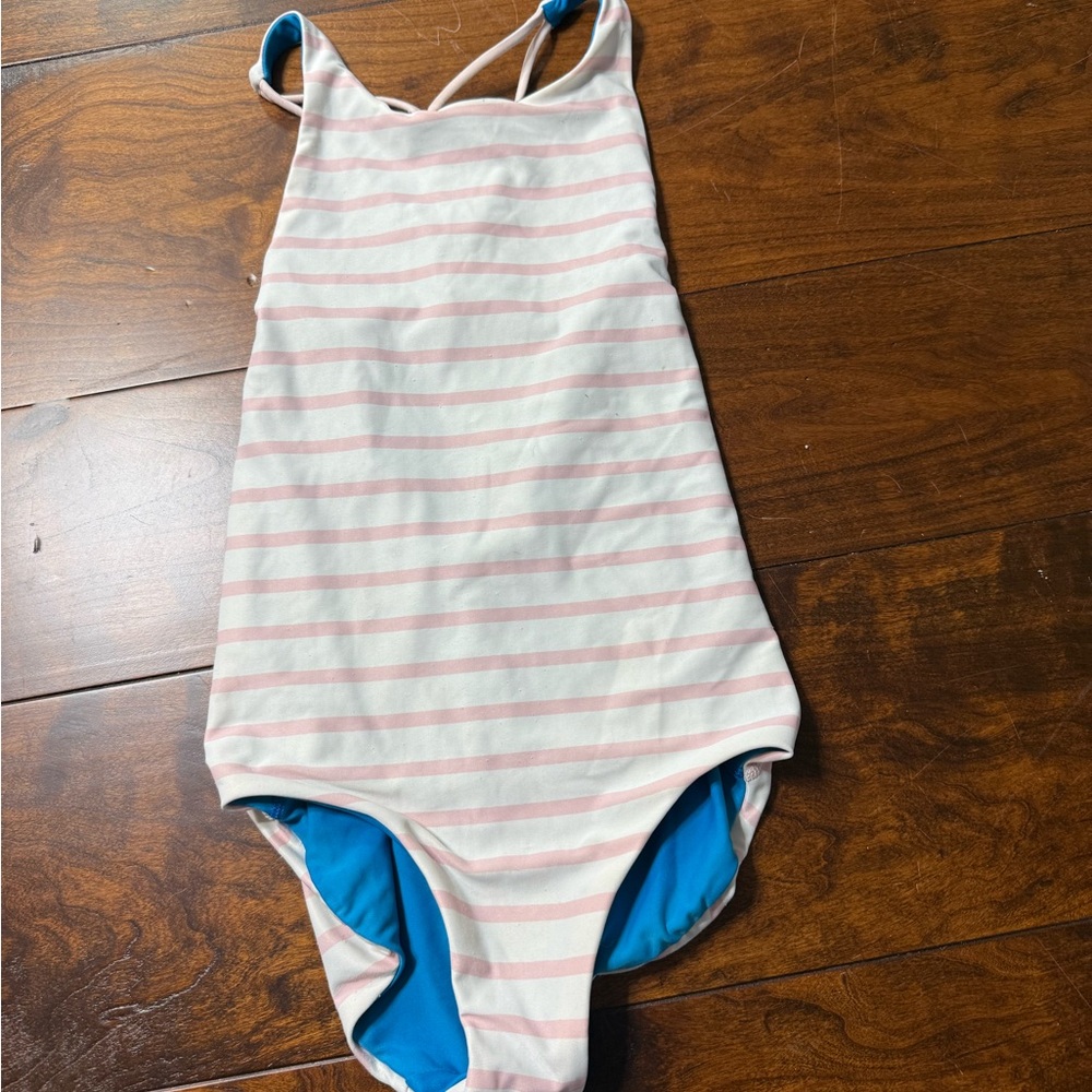 Ivivva reversible Striped Pink and Blue Swimsuit